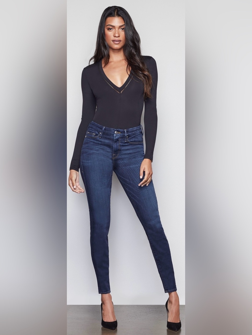 Good American, Good Legs, Dark Indigo Skinny Jeans
